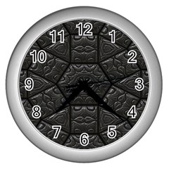 Emboss Luxury Artwork Depth Wall Clocks (silver)  by Nexatart