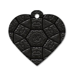 Emboss Luxury Artwork Depth Dog Tag Heart (two Sides) by Nexatart