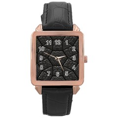 Emboss Luxury Artwork Depth Rose Gold Leather Watch  by Nexatart