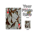 Dry Nature Pattern Background Playing Cards 54 (Mini)  Front - Heart3