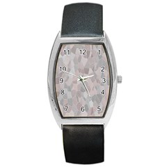 Pattern Mosaic Form Geometric Barrel Style Metal Watch