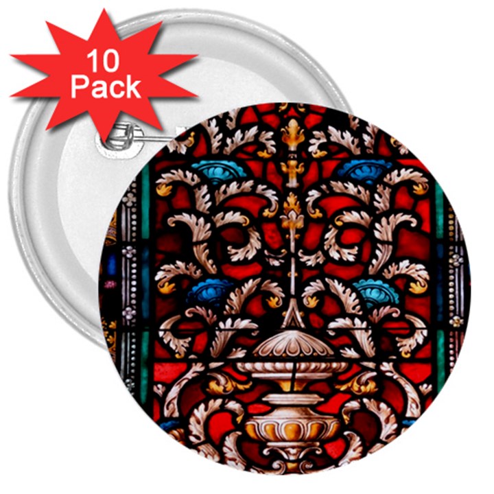 Decoration Art Pattern Ornate 3  Buttons (10 pack) 