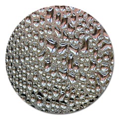 Droplets Pane Drops Of Water Magnet 5  (round) by Nexatart