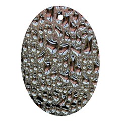 Droplets Pane Drops Of Water Oval Ornament (two Sides) by Nexatart