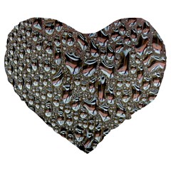 Droplets Pane Drops Of Water Large 19  Premium Heart Shape Cushions by Nexatart