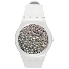 Droplets Pane Drops Of Water Round Plastic Sport Watch (m) by Nexatart