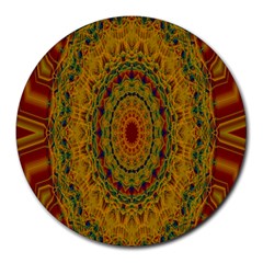 India Mystic Background Ornamental Round Mousepads by Nexatart