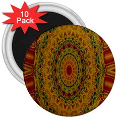 India Mystic Background Ornamental 3  Magnets (10 Pack)  by Nexatart