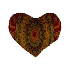 India Mystic Background Ornamental Standard 16  Premium Heart Shape Cushions by Nexatart