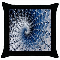 Mandelbrot Fractal Abstract Ice Throw Pillow Case (black) by Nexatart