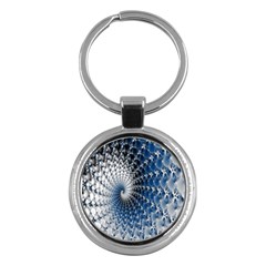 Mandelbrot Fractal Abstract Ice Key Chains (round) 