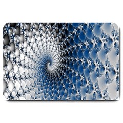 Mandelbrot Fractal Abstract Ice Large Doormat  by Nexatart