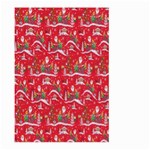 Red Background Christmas Large Garden Flag (Two Sides) Back