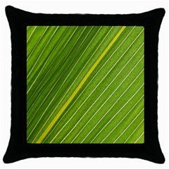 Leaf Plant Nature Pattern Throw Pillow Case (black) by Nexatart