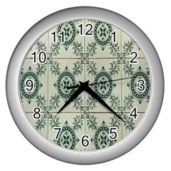 Jugendstil Wall Clocks (silver)  by Nexatart