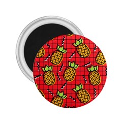 Fruit Pineapple Red Yellow Green 2 25  Magnets by Alisyart