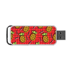 Fruit Pineapple Red Yellow Green Portable Usb Flash (two Sides) by Alisyart