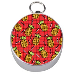 Fruit Pineapple Red Yellow Green Silver Compasses by Alisyart