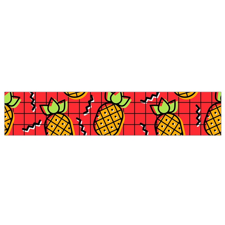 Fruit Pineapple Red Yellow Green Small Flano Scarf