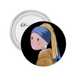 Girl With A Pearl Earring 2 25  Buttons by Valentinaart