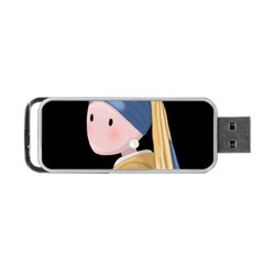 Girl With A Pearl Earring Portable Usb Flash (one Side) by Valentinaart