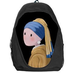 Girl With A Pearl Earring Backpack Bag by Valentinaart