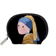 Girl With A Pearl Earring Accessory Pouches (small)  by Valentinaart