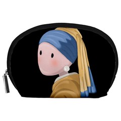 Girl With A Pearl Earring Accessory Pouches (large)  by Valentinaart