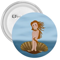 The Birth Of Venus 3  Buttons by Valentinaart