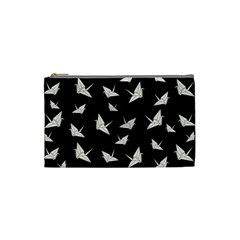 Paper Cranes Pattern Cosmetic Bag (small)  by Valentinaart