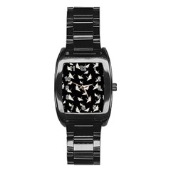 Paper Cranes Pattern Stainless Steel Barrel Watch by Valentinaart