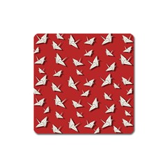 Paper Cranes Pattern Square Magnet by Valentinaart