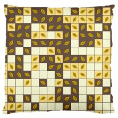 Autumn Leaves Pattern Large Cushion Case (two Sides) by linceazul