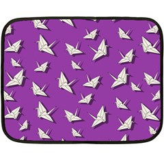 Paper Cranes Pattern Double Sided Fleece Blanket (mini)  by Valentinaart
