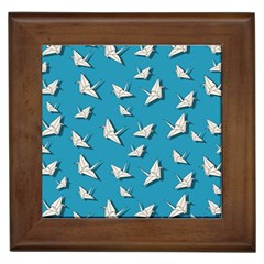 Paper Cranes Pattern Framed Tiles by Valentinaart