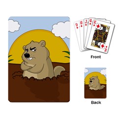 Groundhog Day Playing Card by Valentinaart