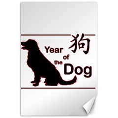 Year Of The Dog - Chinese New Year Canvas 24  X 36  by Valentinaart