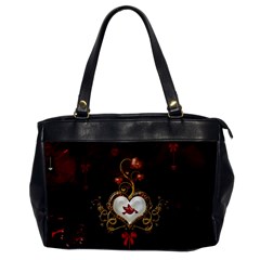 Wonderful Hearts With Dove Office Handbags by FantasyWorld7