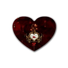 Wonderful Hearts With Dove Heart Coaster (4 Pack)  by FantasyWorld7