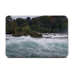 Sightseeing At Niagara Falls Small Doormat  by canvasngiftshop