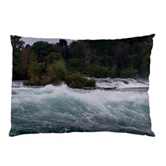 Sightseeing At Niagara Falls Pillow Case by canvasngiftshop