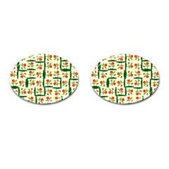 Plants And Flowers Cufflinks (oval) by linceazul