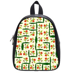 Plants And Flowers School Bag (small) by linceazul