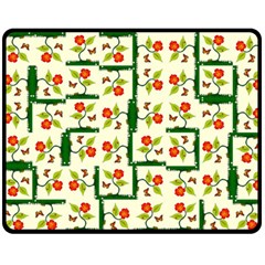 Plants And Flowers Fleece Blanket (medium)  by linceazul