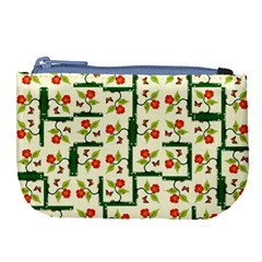 Plants And Flowers Large Coin Purse by linceazul