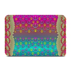 Years Of Peace Living In A Paradise Of Calm And Colors Plate Mats by pepitasart