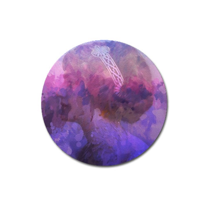 Ultra violet dream girl Magnet 3  (Round)