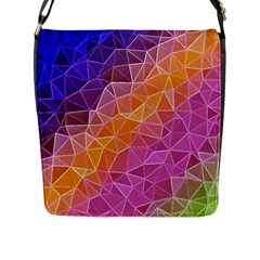 Crystalized Rainbow Flap Messenger Bag (l)  by NouveauDesign