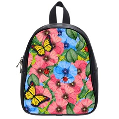 Floral Scene School Bag (small) by linceazul