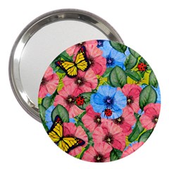 Floral Scene 3  Handbag Mirrors by linceazul